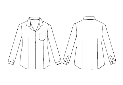 BLUSA CAMARERA ENTALLADA M/LARGA - Image 6