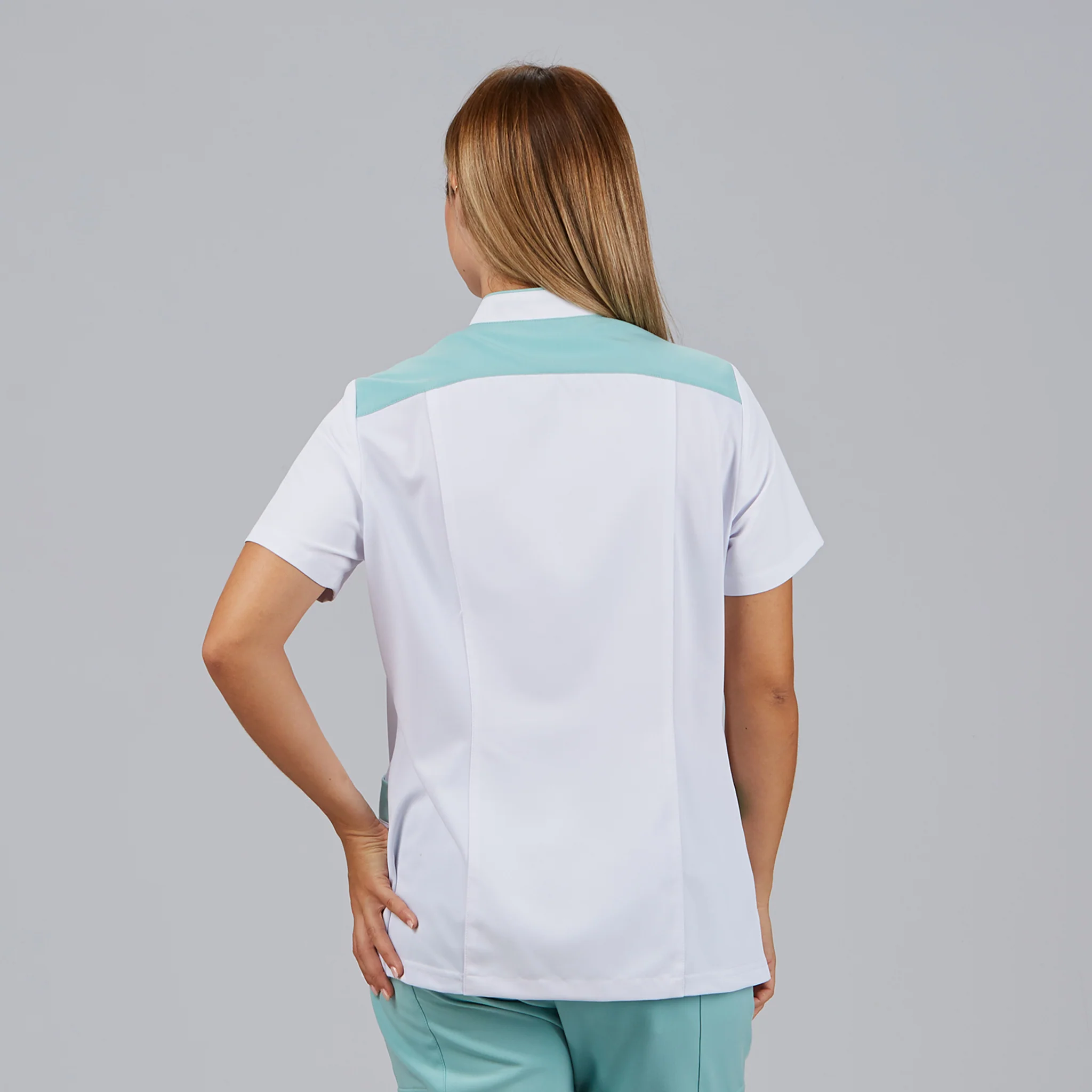 BLUSA MUJER ABIERTA CUELLO MAO M/C JUDIT - Image 3