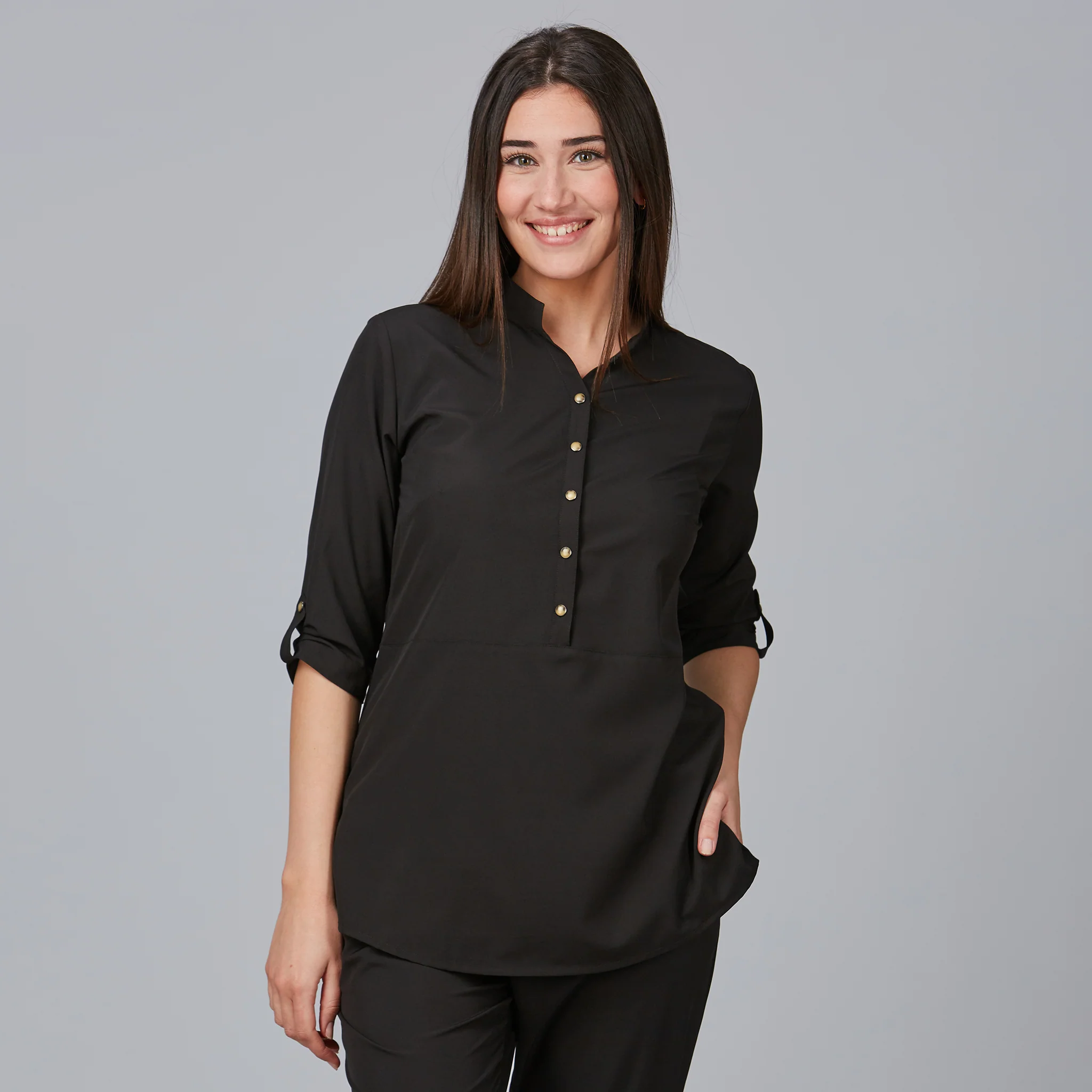 BLUSA MUJER CUELLO MAO VINCA - Image 2