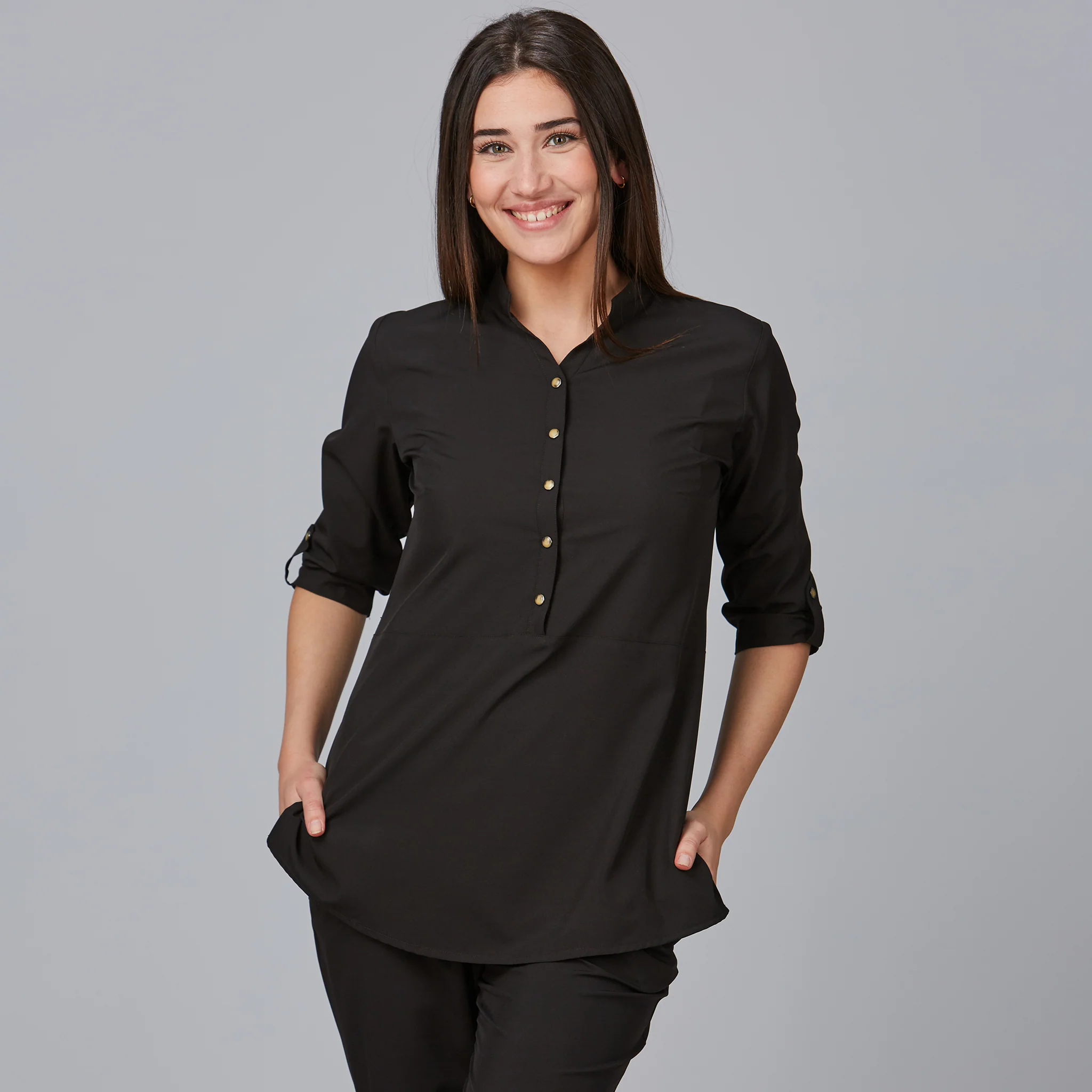 BLUSA MUJER CUELLO MAO VINCA - Image 3