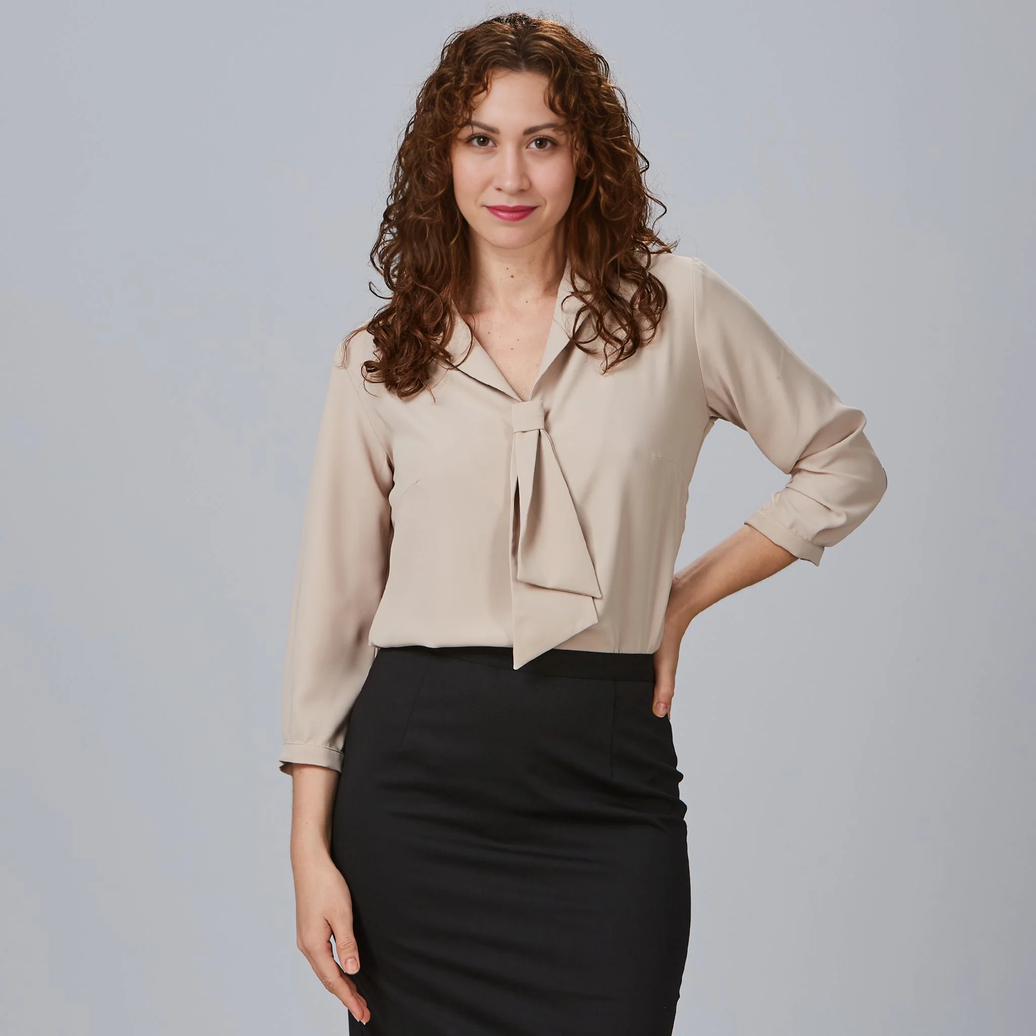 BLUSA MUJER CUELLO SOLAPA LAZO FLAVIA - Image 12
