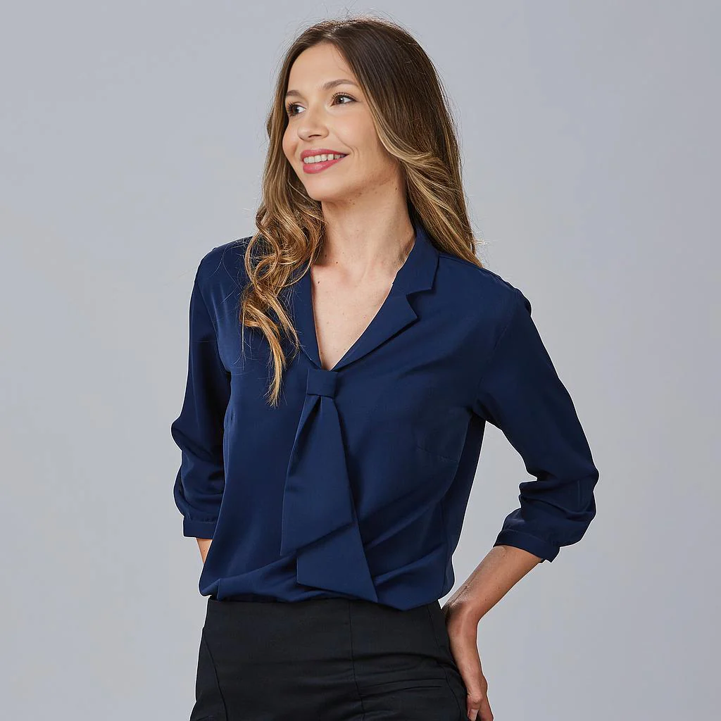 BLUSA MUJER CUELLO SOLAPA LAZO FLAVIA - Image 17
