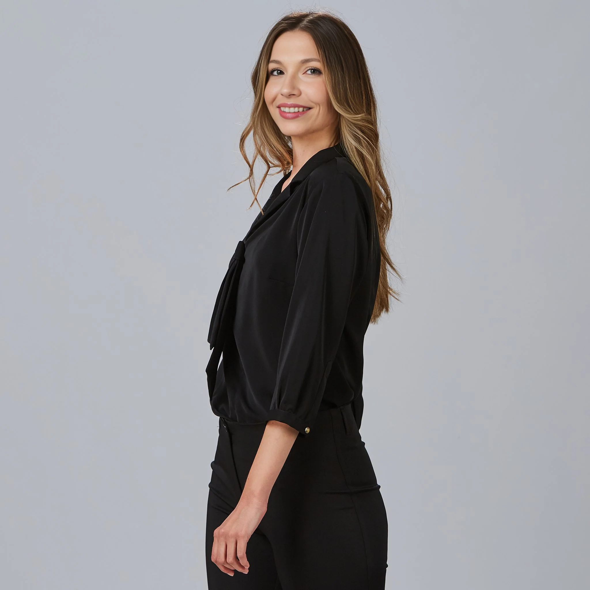 BLUSA MUJER CUELLO SOLAPA LAZO FLAVIA - Image 24