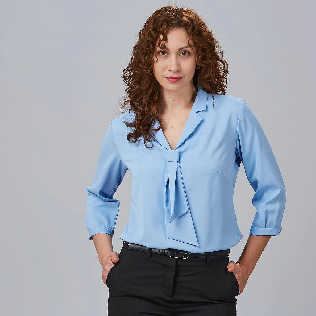 BLUSA MUJER CUELLO SOLAPA LAZO FLAVIA - Image 7