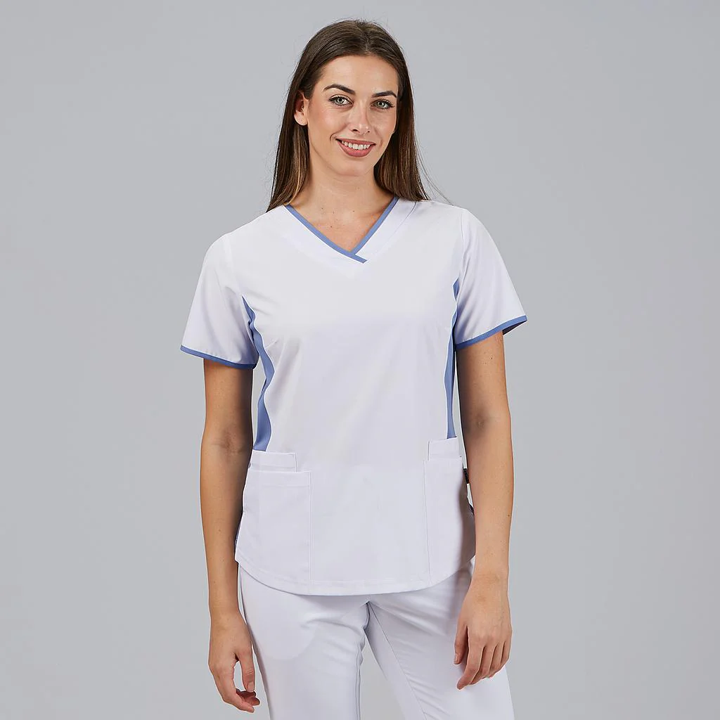 BLUSA MUJER ESCOTE PICO COMBINADA M/C CLEO - Image 7