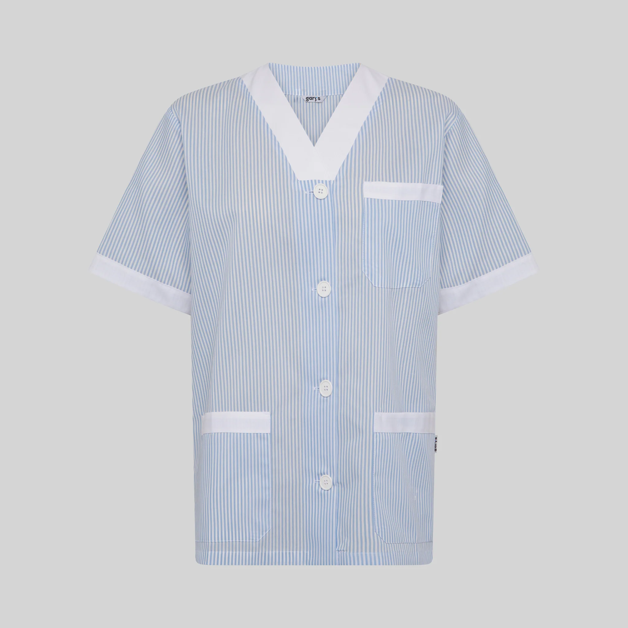 BLUSA SANITARIO UNISEX PICO ABIERTO VICHY COMBINADA - Image 5