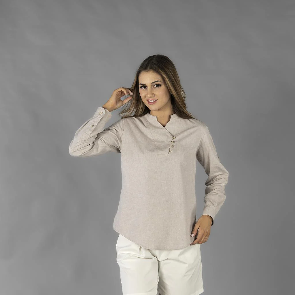 CAMISA MUJER CHAMBRAY CUELLO MAO LANAY - Image 8