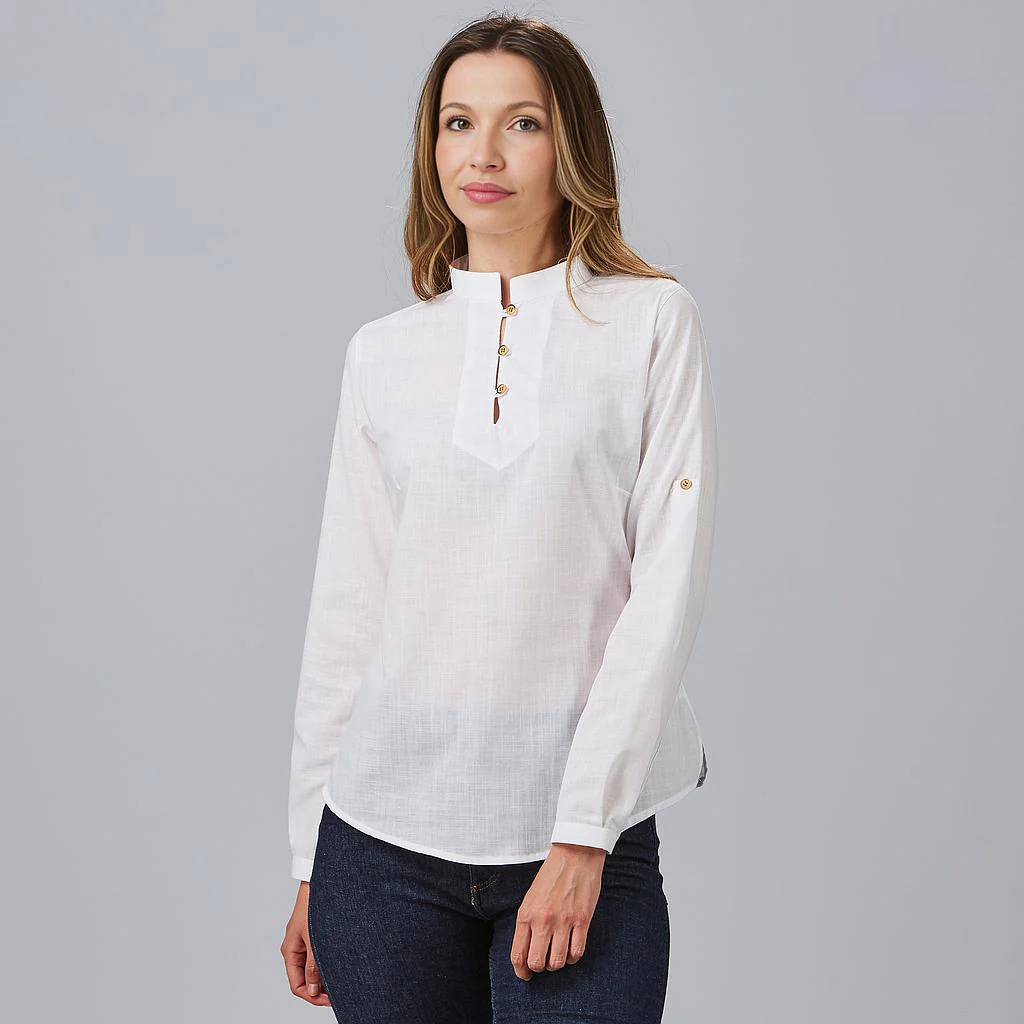 CAMISA MUJER FALSO LINO FLORA - Image 2