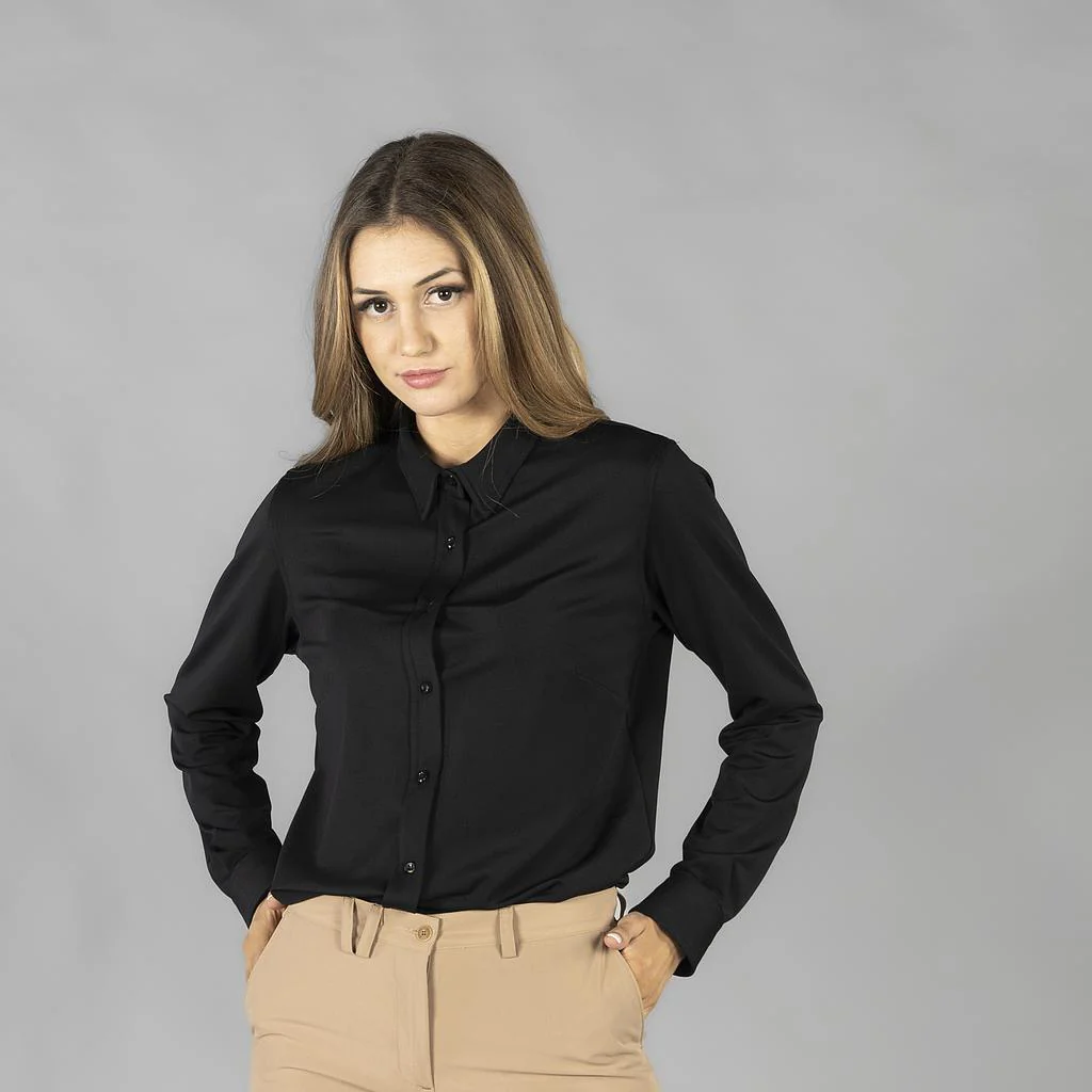 CAMISA MUJER INTERLOCK CUELLO CAMISERO CERDEÑA - Image 9