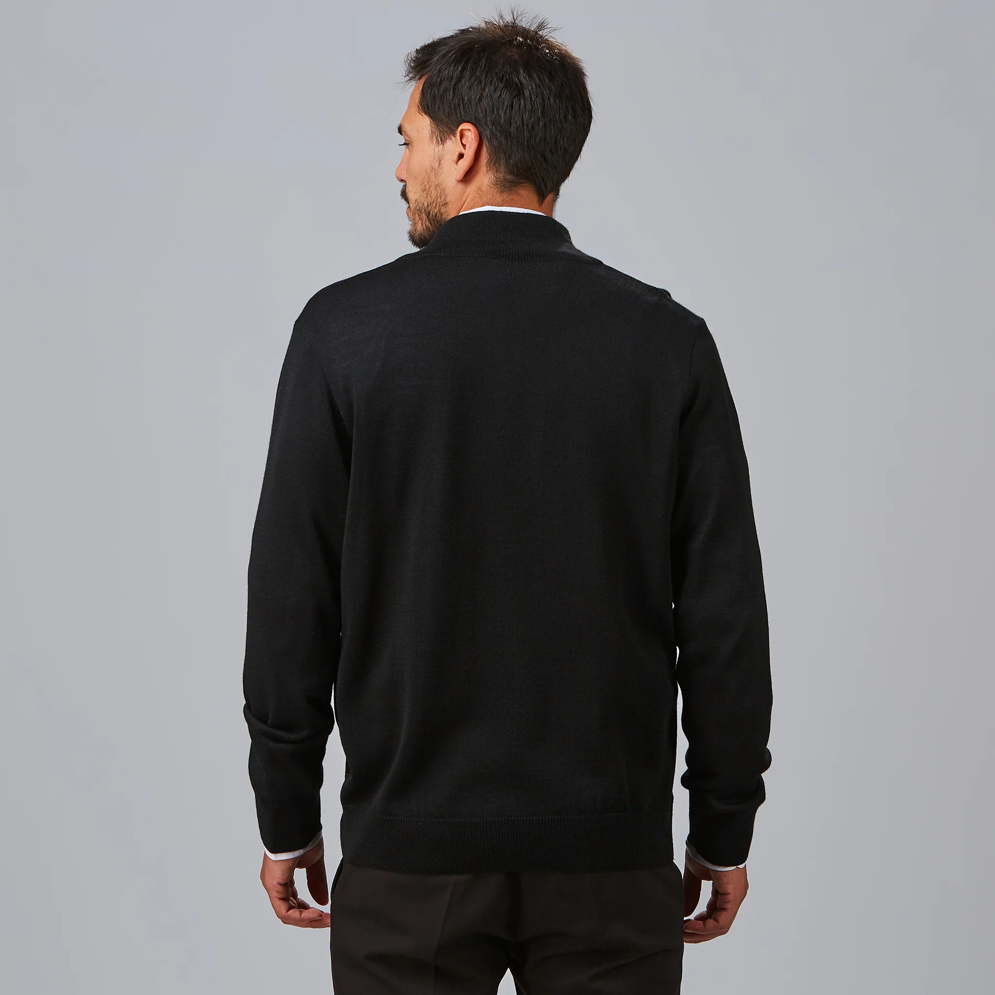 CARDIGAN HOMBRE PUNTO FINO CON CREMALLERA - Image 3