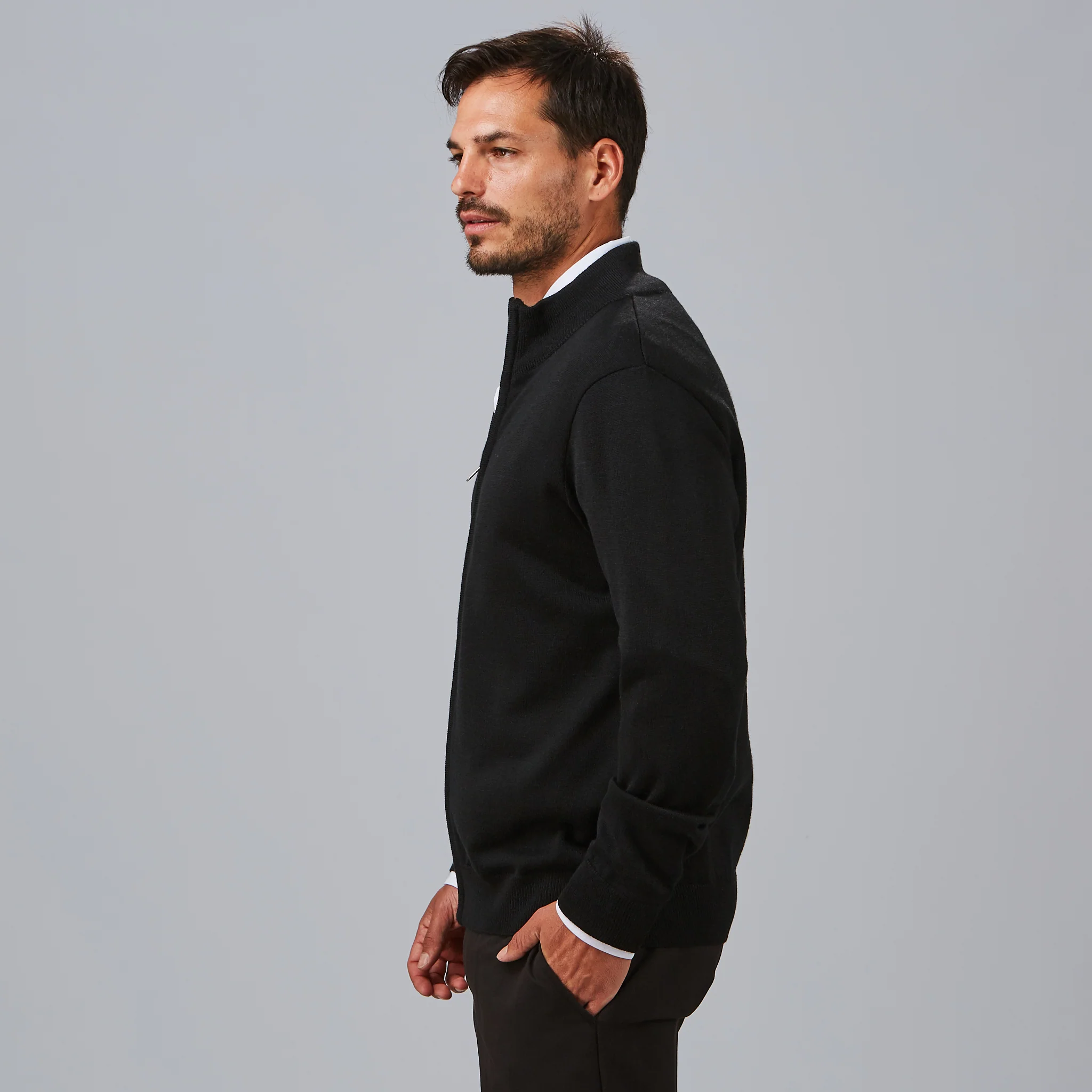 CARDIGAN HOMBRE PUNTO FINO CON CREMALLERA - Image 4