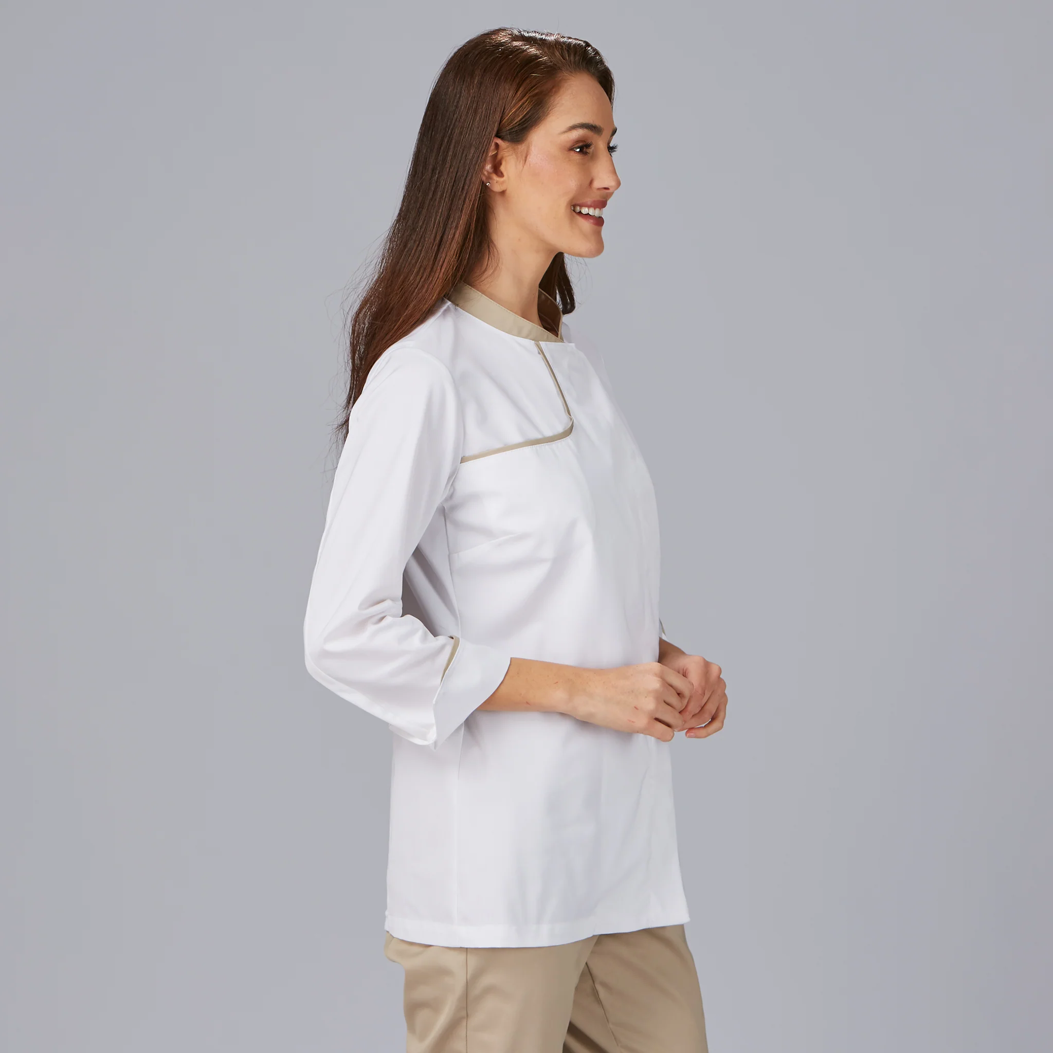 CHAQUETA COCINA MUJER ANAYA TEJIDO RECICLADO Y ORGANICO KLOPMAN - Image 6