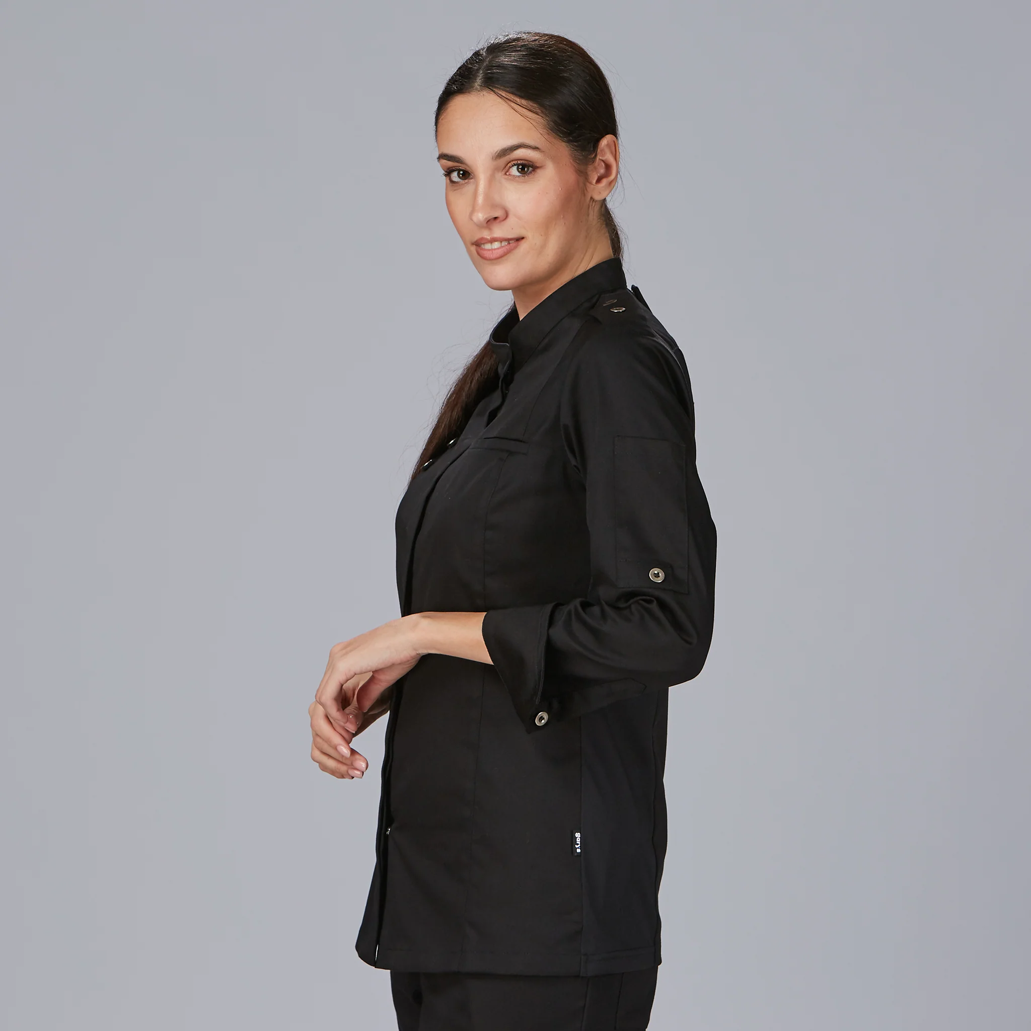 CHAQUETA COCINA MUJER SATEN ALGODON SOLA - Image 6