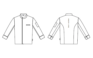CHAQUETA COCINA UNISEX BELTRAN TEJIDO RECICLADO Y ORGANICO KLOPMAN - Image 4