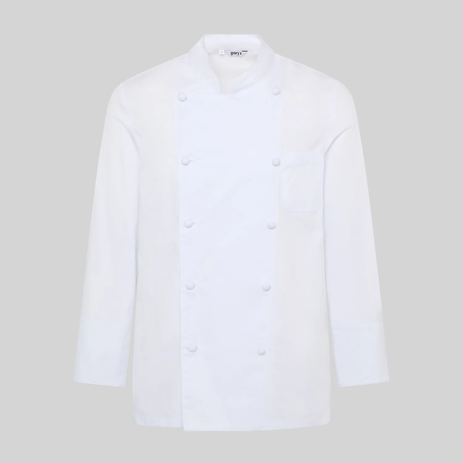 CHAQUETA COCINA UNISEX BOTON FORRADO M/L BLANCA - Image 6