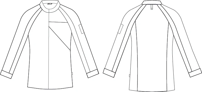 CHAQUETA COCINA UNISEX MANGA RANGLAN RUBIO - Image 28