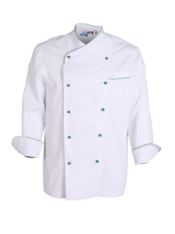 CHAQUETA COCINA UNISEX NAPOLES BLANCA VIVO COLOR - Image 2