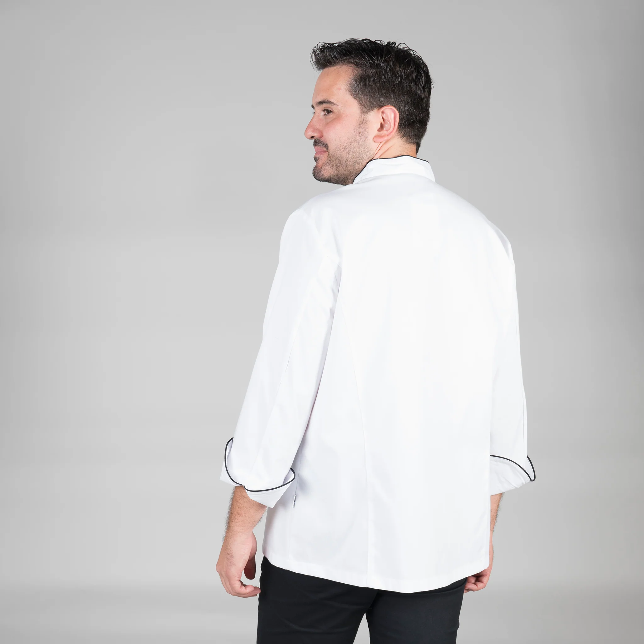 CHAQUETA COCINA UNISEX NAPOLES BLANCA VIVO COLOR - Image 6