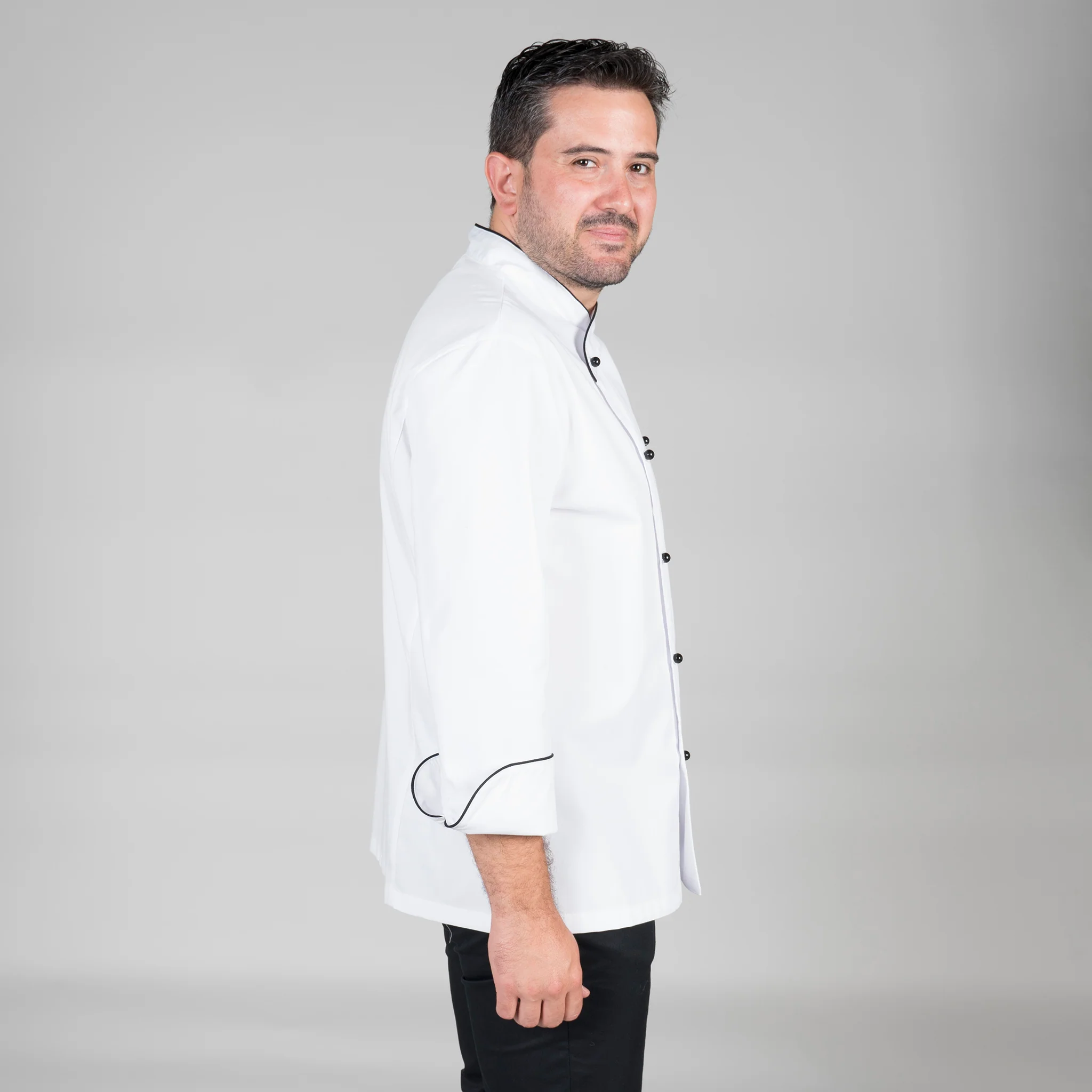 CHAQUETA COCINA UNISEX NAPOLES BLANCA VIVO COLOR - Image 7