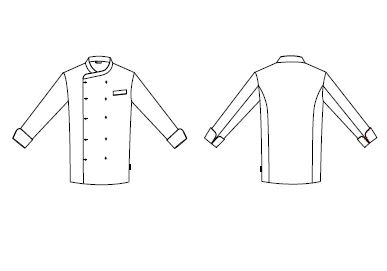 CHAQUETA COCINA UNISEX NAPOLES BLANCA VIVO COLOR - Image 8