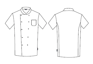 CHAQUETA COCINA UNISEX PLANA BLANCA M/C - Image 4