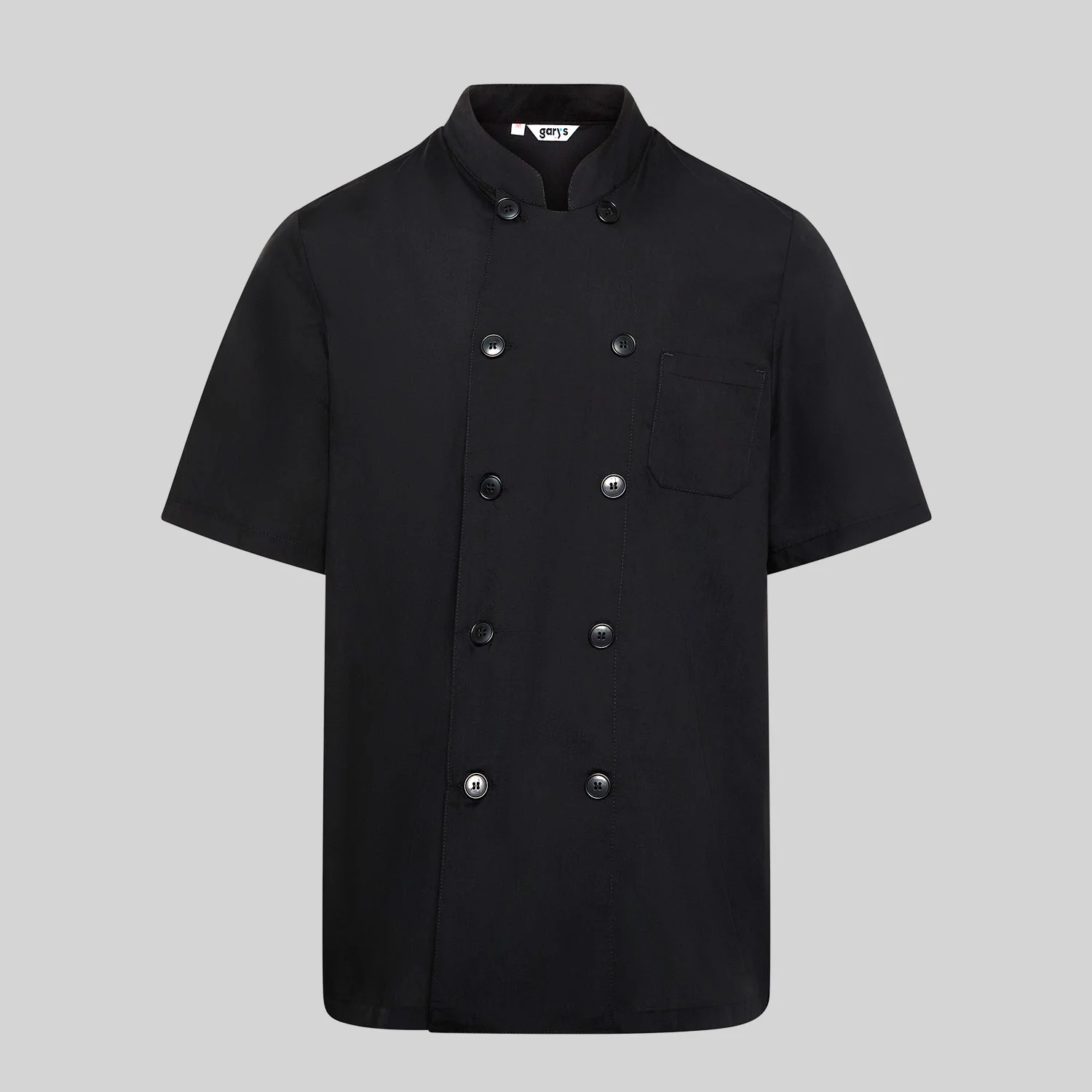 CHAQUETA COCINA UNISEX POPELIN FINO NEGRO M/C - Image 5