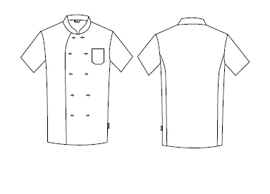 CHAQUETA COCINA UNISEX POPELIN FINO NEGRO M/C - Image 7