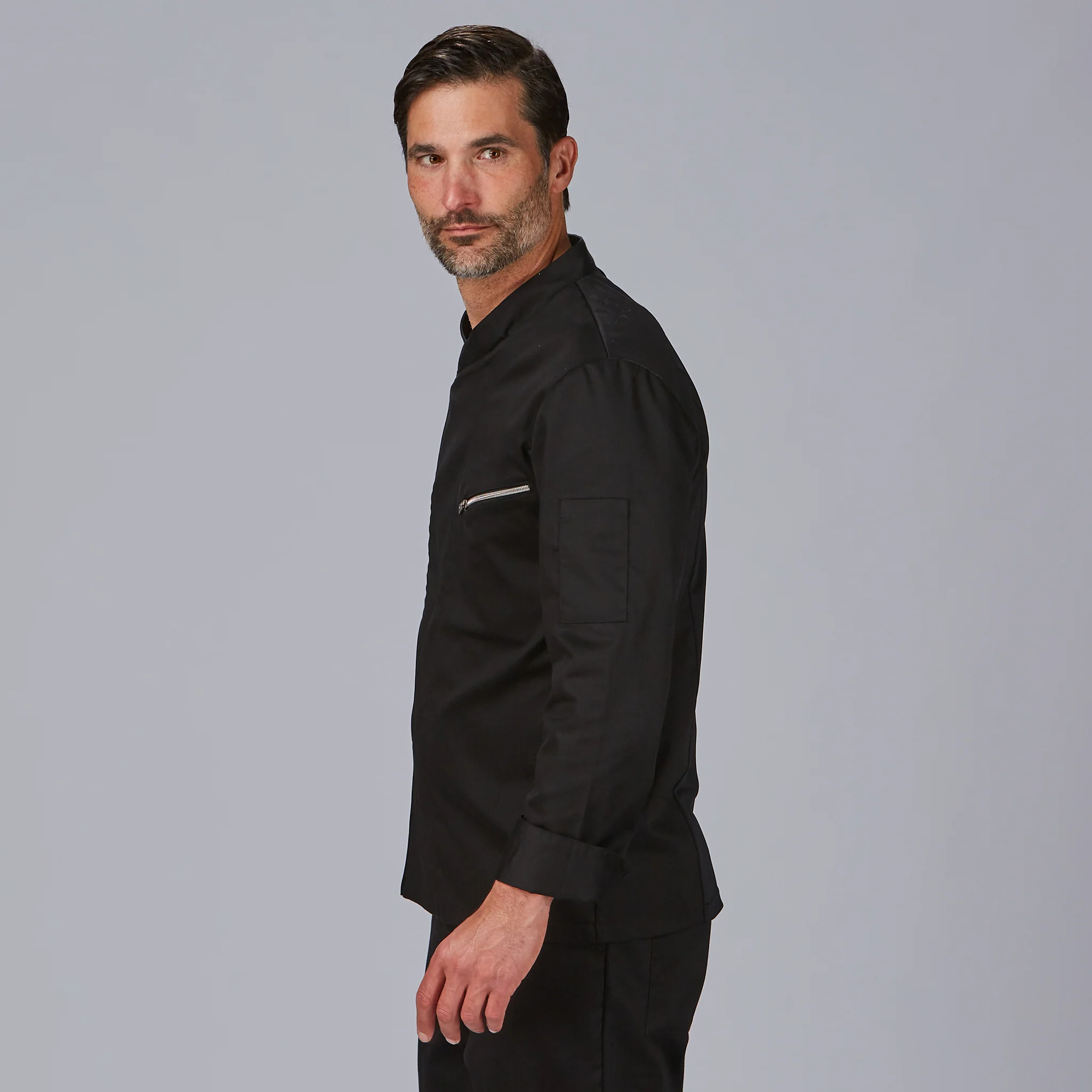 CHAQUETA COCINA UNISEX SATEN ALGODON VICO - Image 10