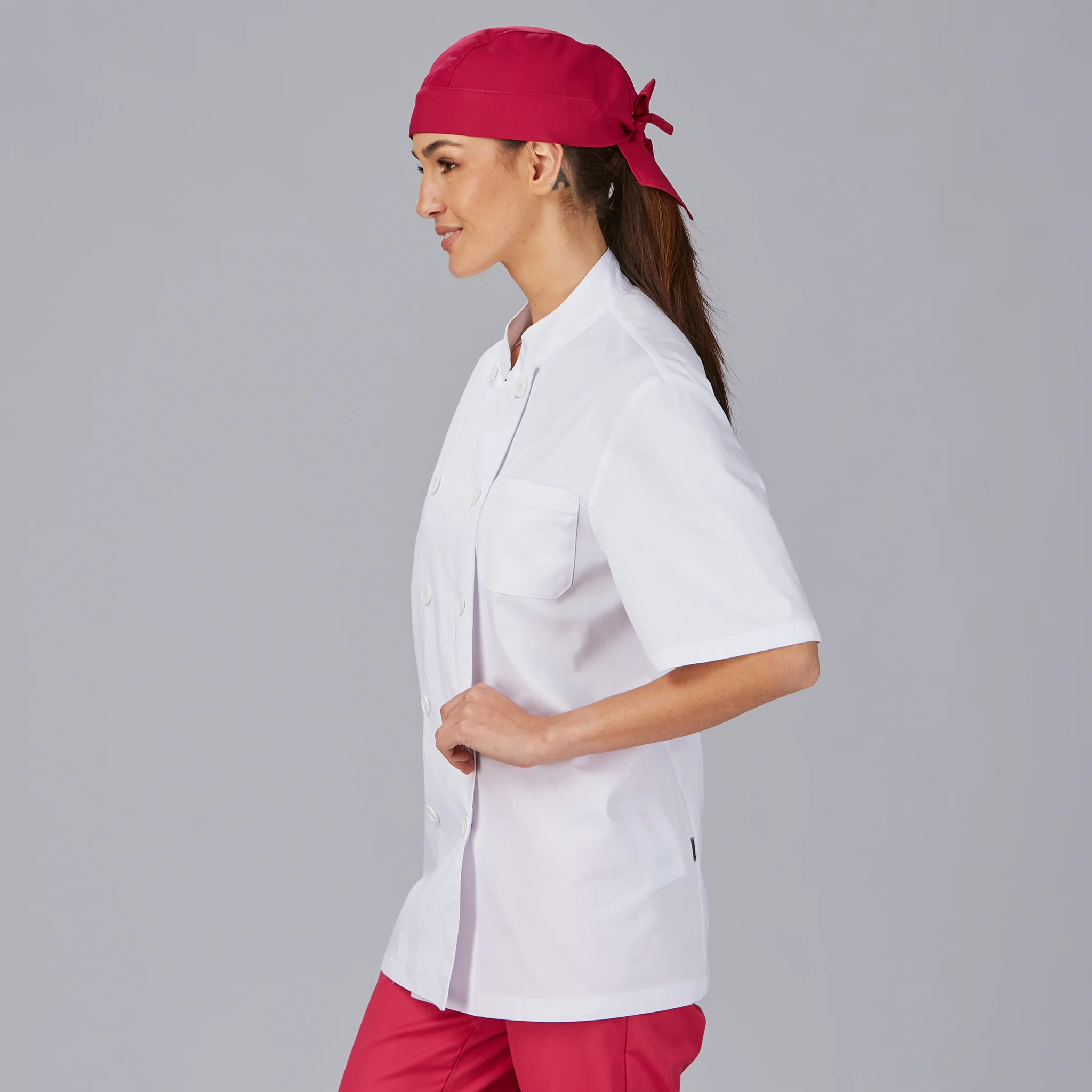 CHAQUETA UNISEX POPELIN FINO BLANCO M/C - Image 3