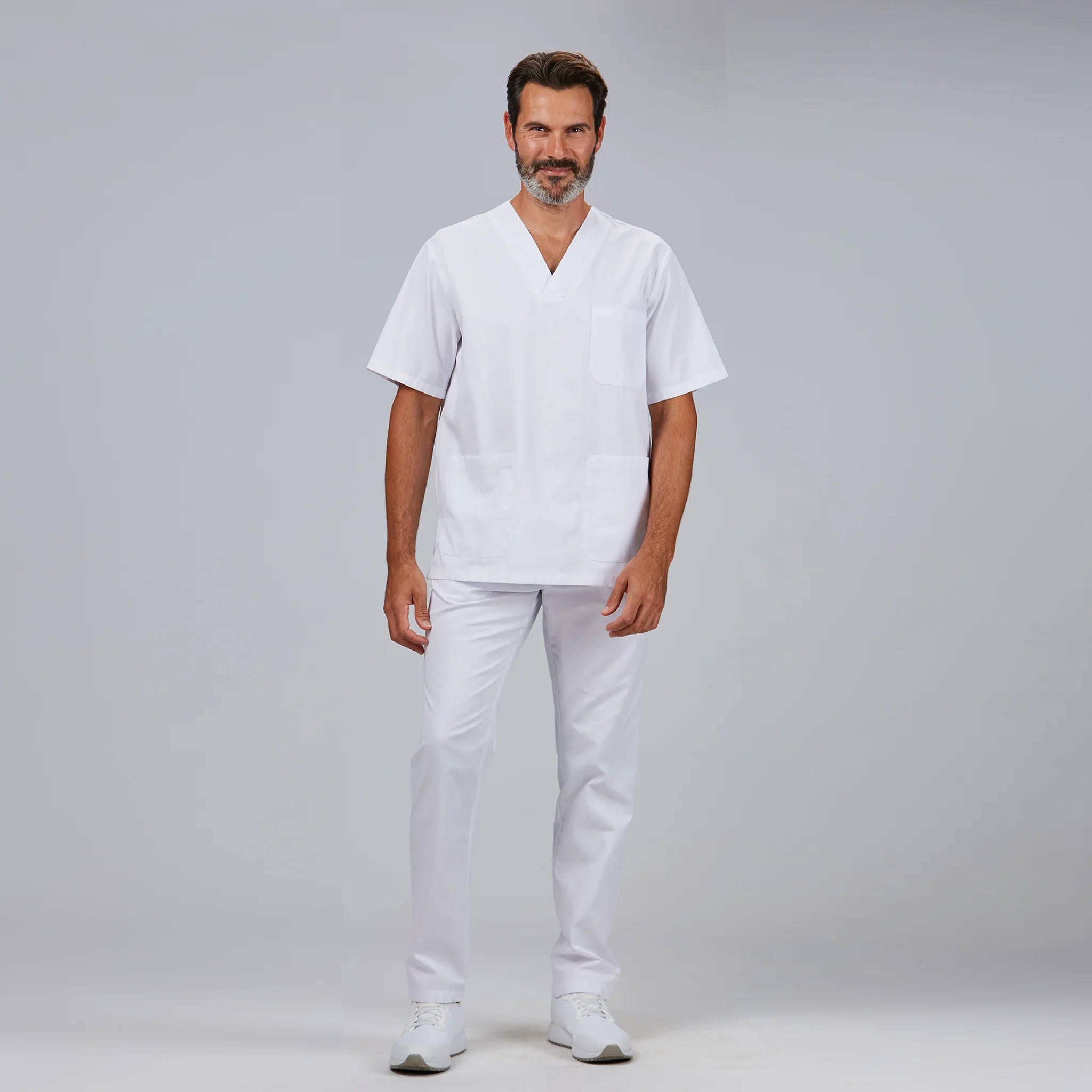 CONJUNTO UNISEX BLUSA CUELLO PICO /PANTALON GOMA ENTERA - Image 5