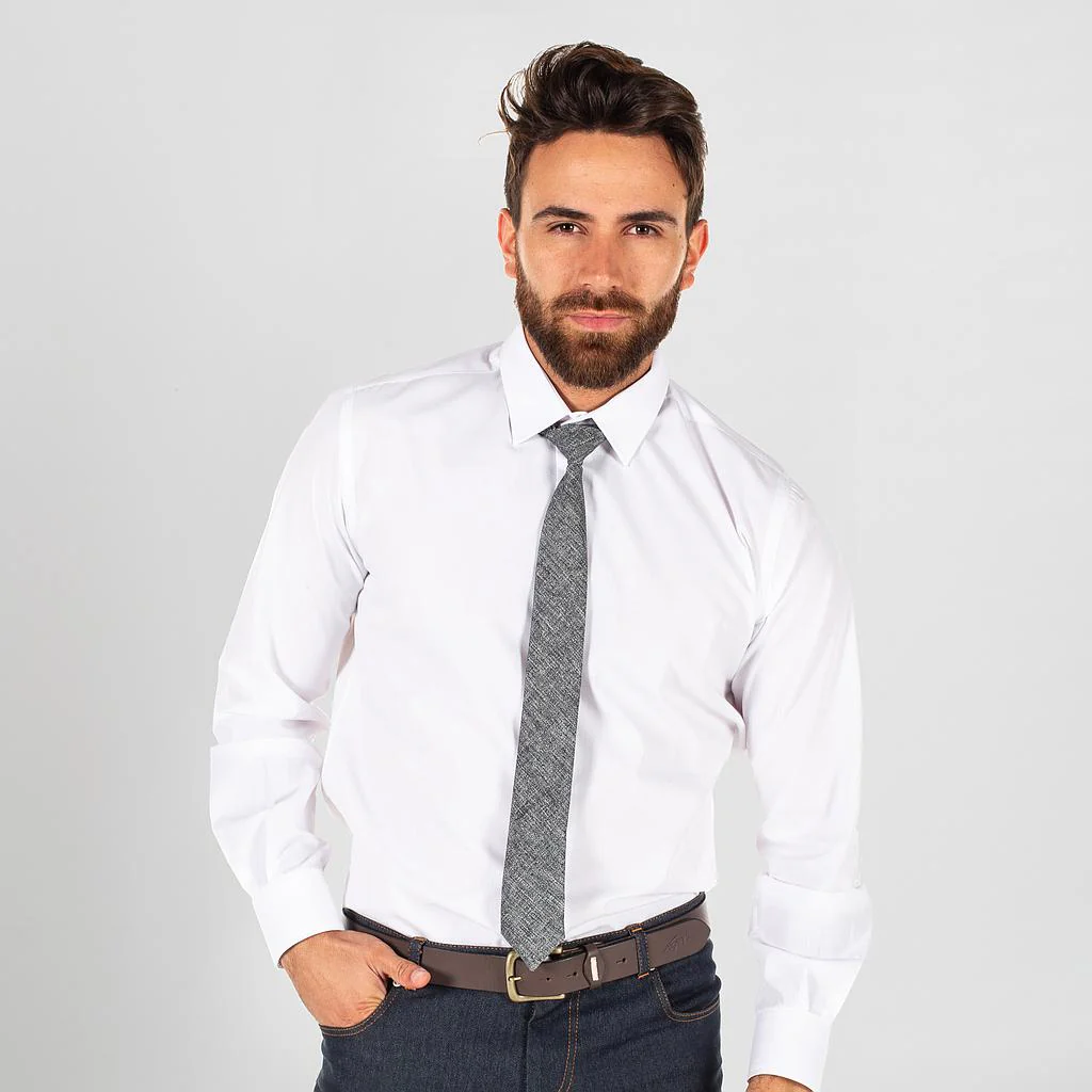 CORBATA CON NUDO DE PALA ESTRECHA - Image 4