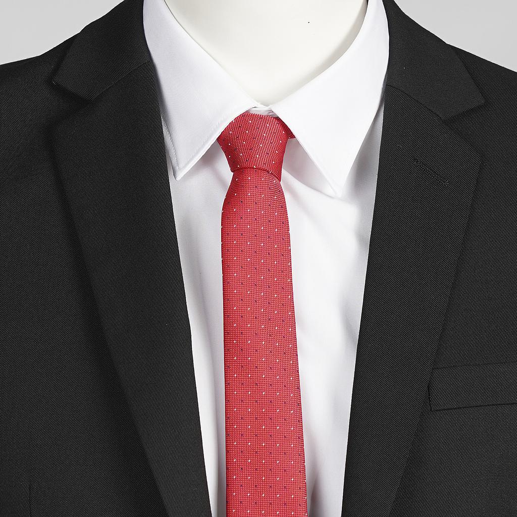CORBATA SIN NUDO DE PALA ESTRECHA PUNTOS - Image 3