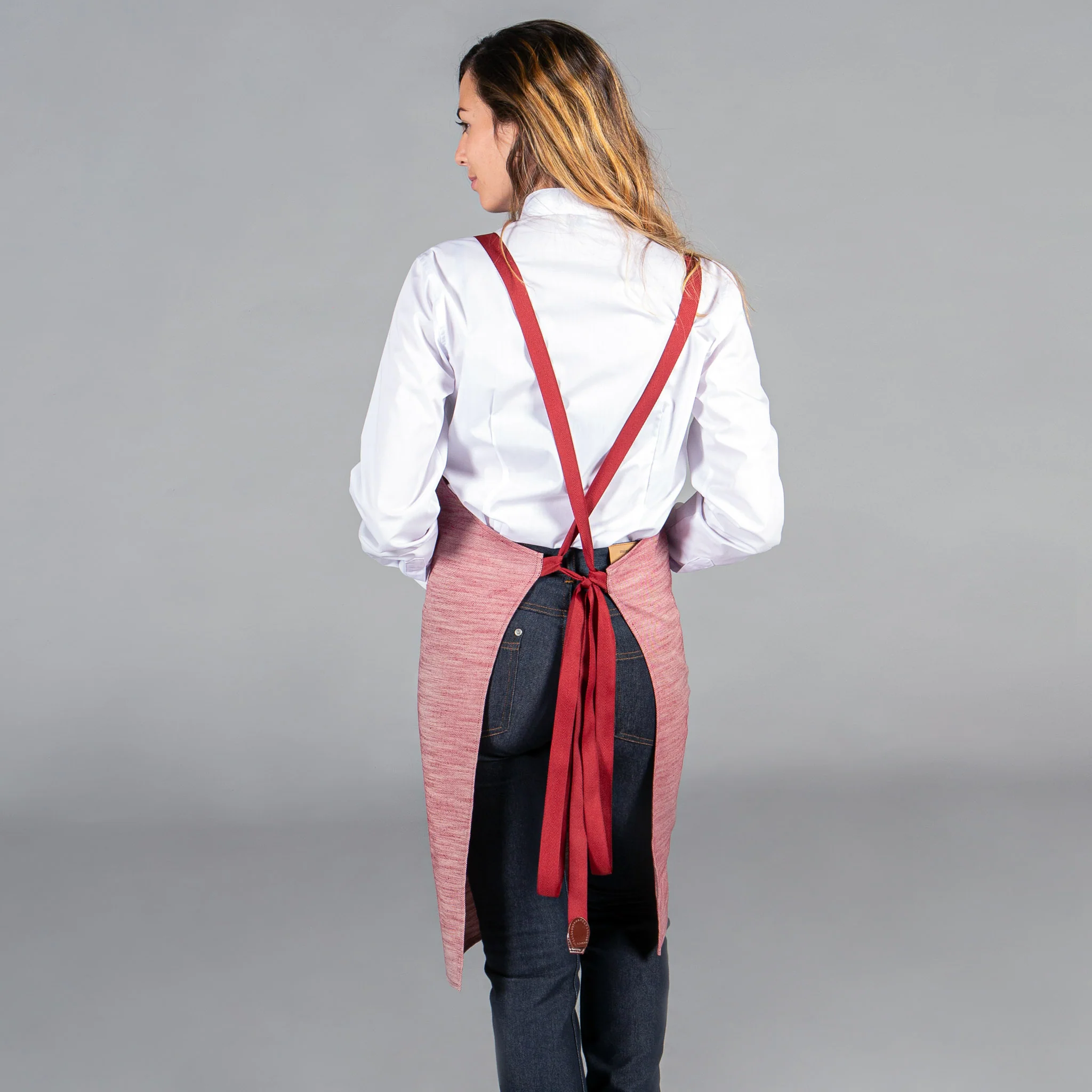 DELANTAL CON PETO SARGA RUSTICA 87X74 CM - Image 3