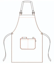DELANTAL CON PETO TIRANTE PIEL 82X72 CM - Image 6