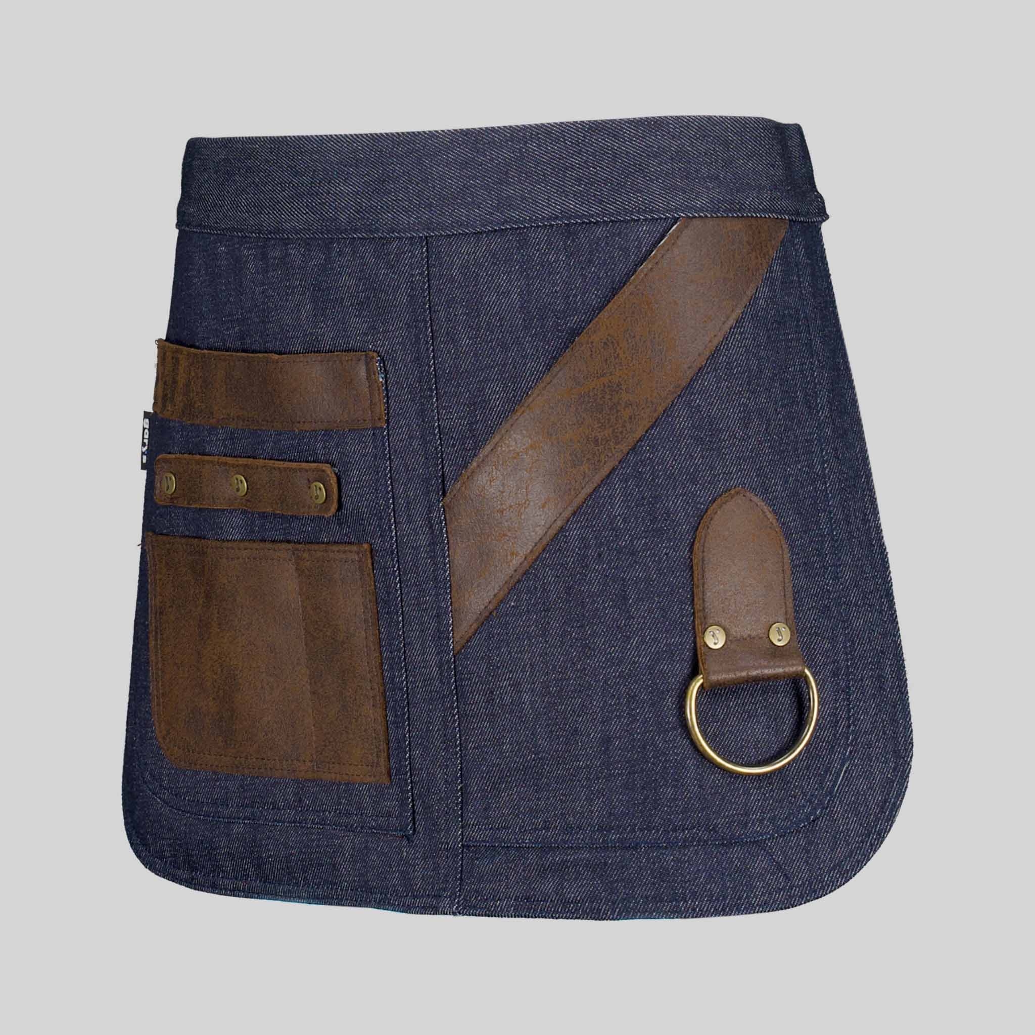 DELANTAL CORTO VAQUERO Y PIEL 30X42 CM - Image 7