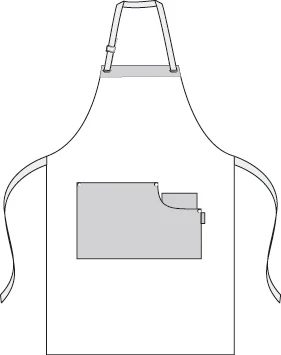 DELANTAL PETO BICOLOR 88X74 CM - Image 19