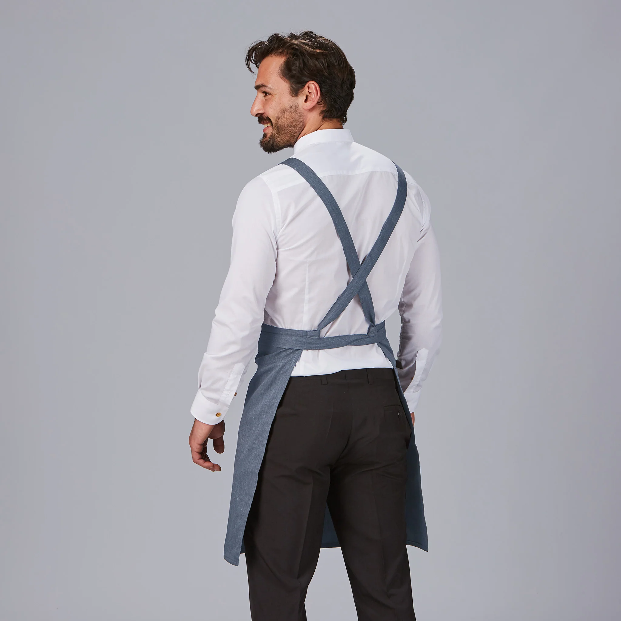 DELANTAL PETO BOLSILLO CARTERA SARGA RECICLADA 88X74 CM - Image 3