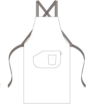 DELANTAL PETO TIRANTES CONTRASTE 88X74 CM - Image 20