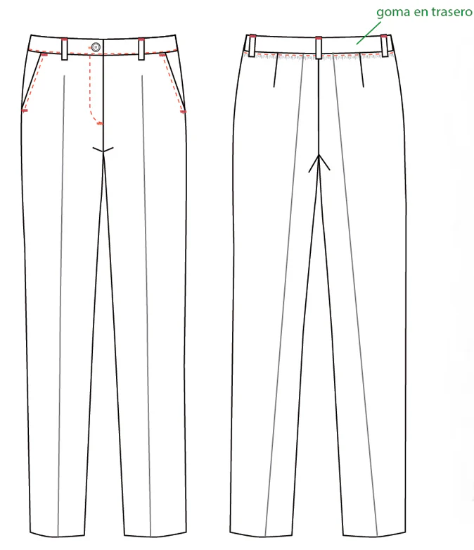 PANTALON MUJER GOMA TRASERA TRIVIAL - Image 8
